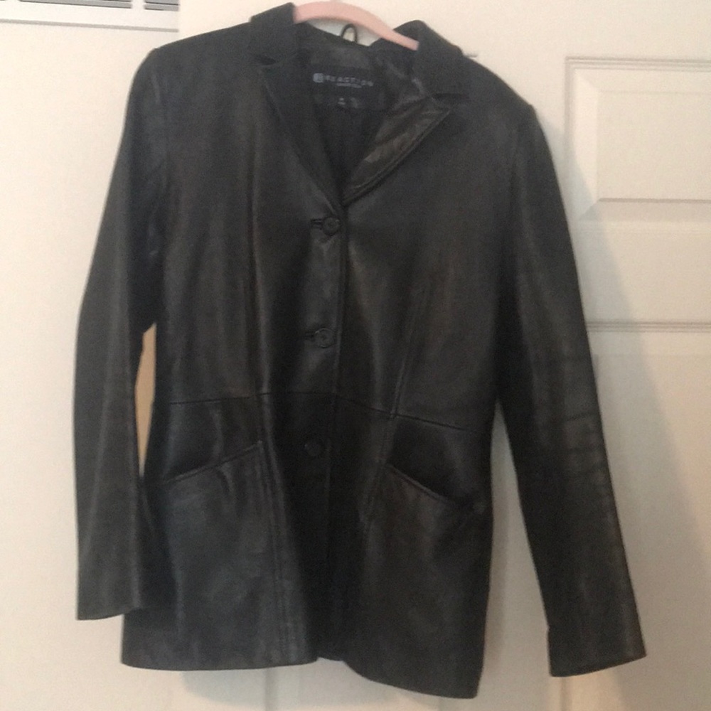 Women’s Reaction Black leather jacket size M